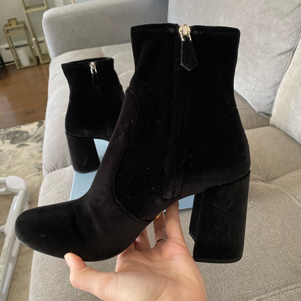 Prada suede heeled booties - Picture 3 of 5